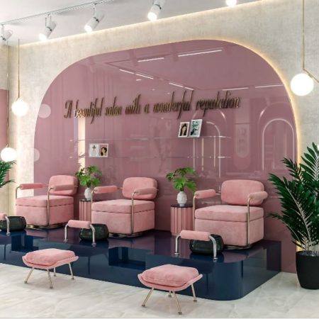 beauty lounge reception design